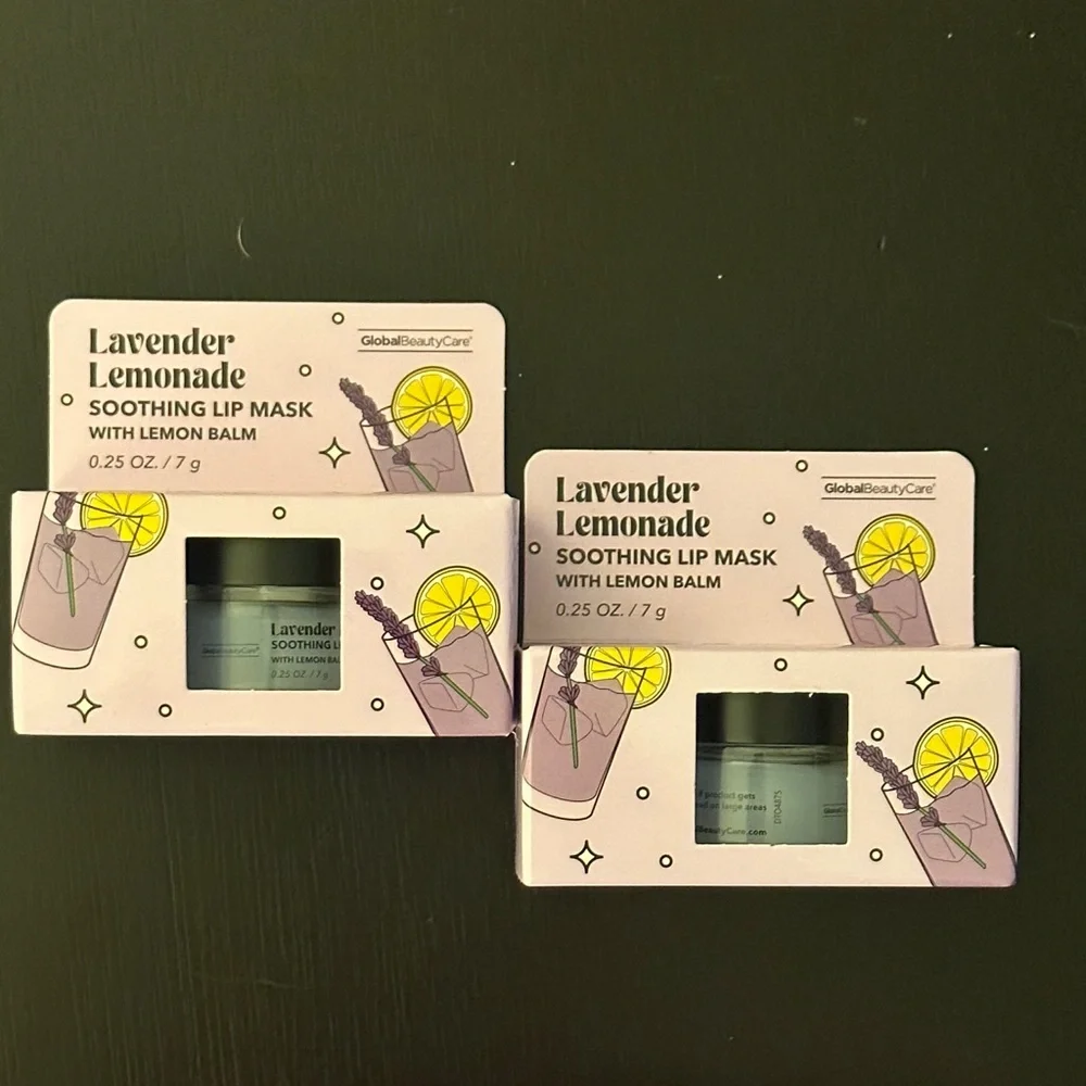 2 GBC Global Beauty Care Lavender Lemonade Soothing Lip Mask with Lemon Balm set - Picture 1 of 1